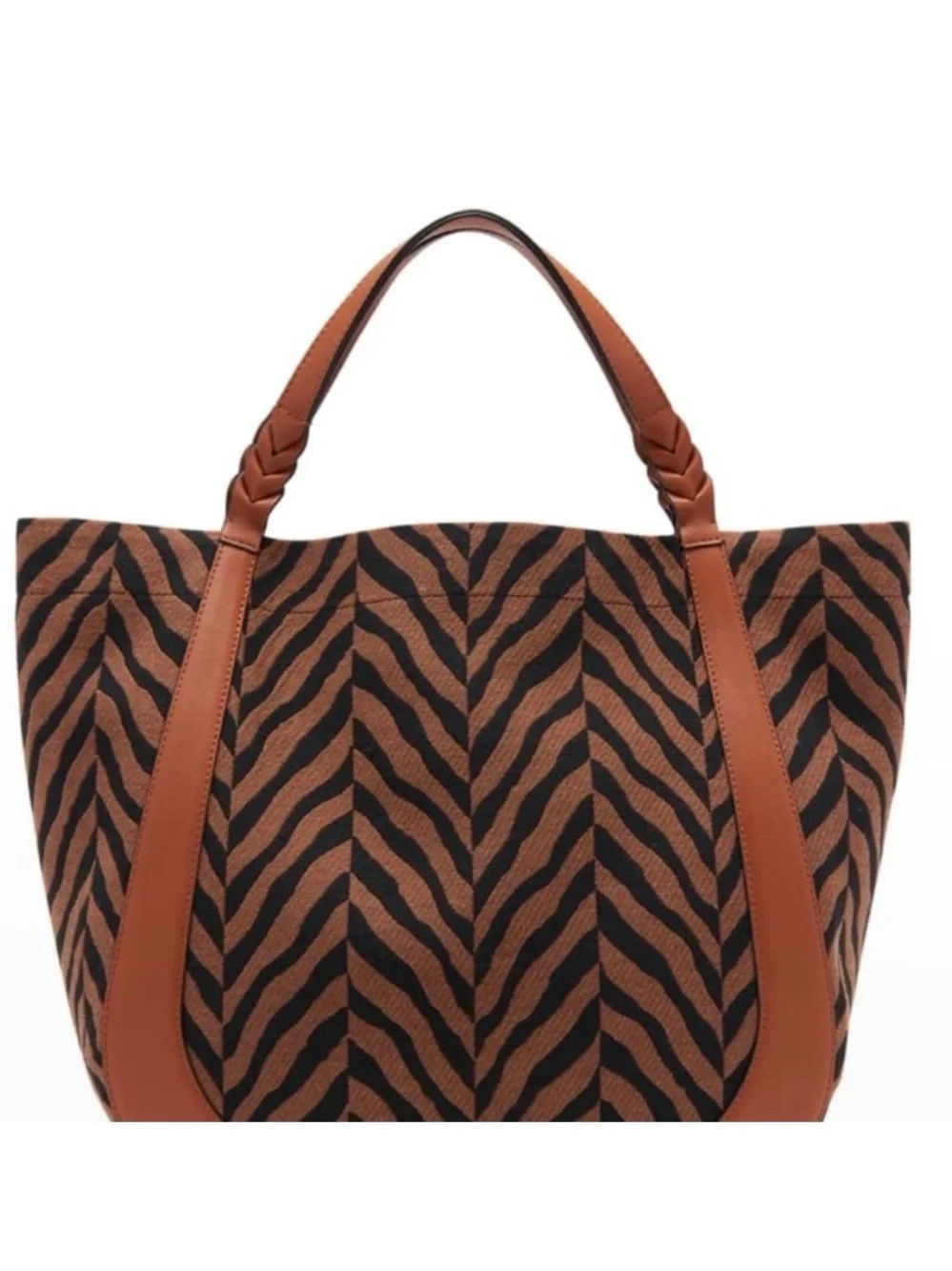 Ulla Johnson Albers Tiger Canvas Tote Bag